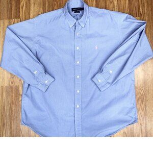 POLO GOLF RALPH LAUREN TILDEN/ REGULAR FIT 100% COTTON SHIRT BLUE X-LARGE, XL